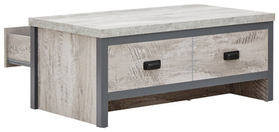 Boston 2 Drawer Coffee Table Grey – GFW, view 10