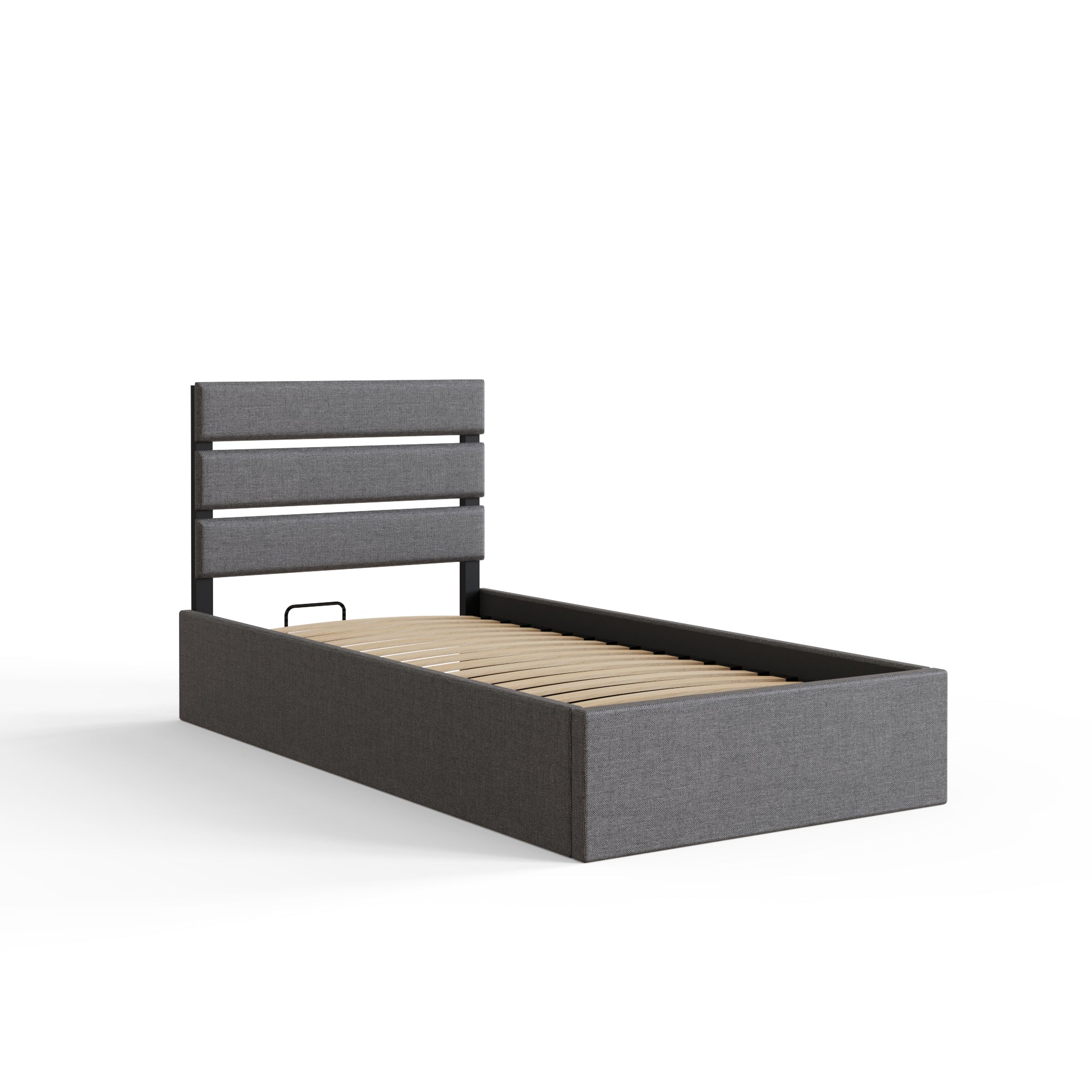 Hudson 90cm End Lift Ottoman Bed – Grey