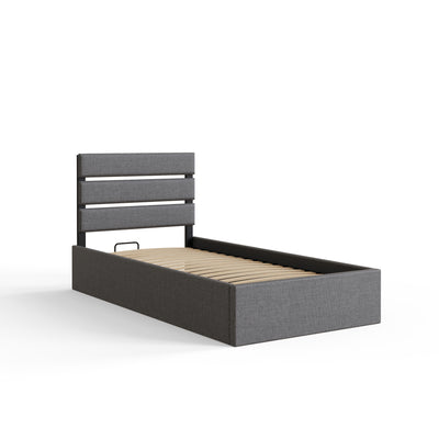 Hudson 90cm End Lift Ottoman Bed – Grey