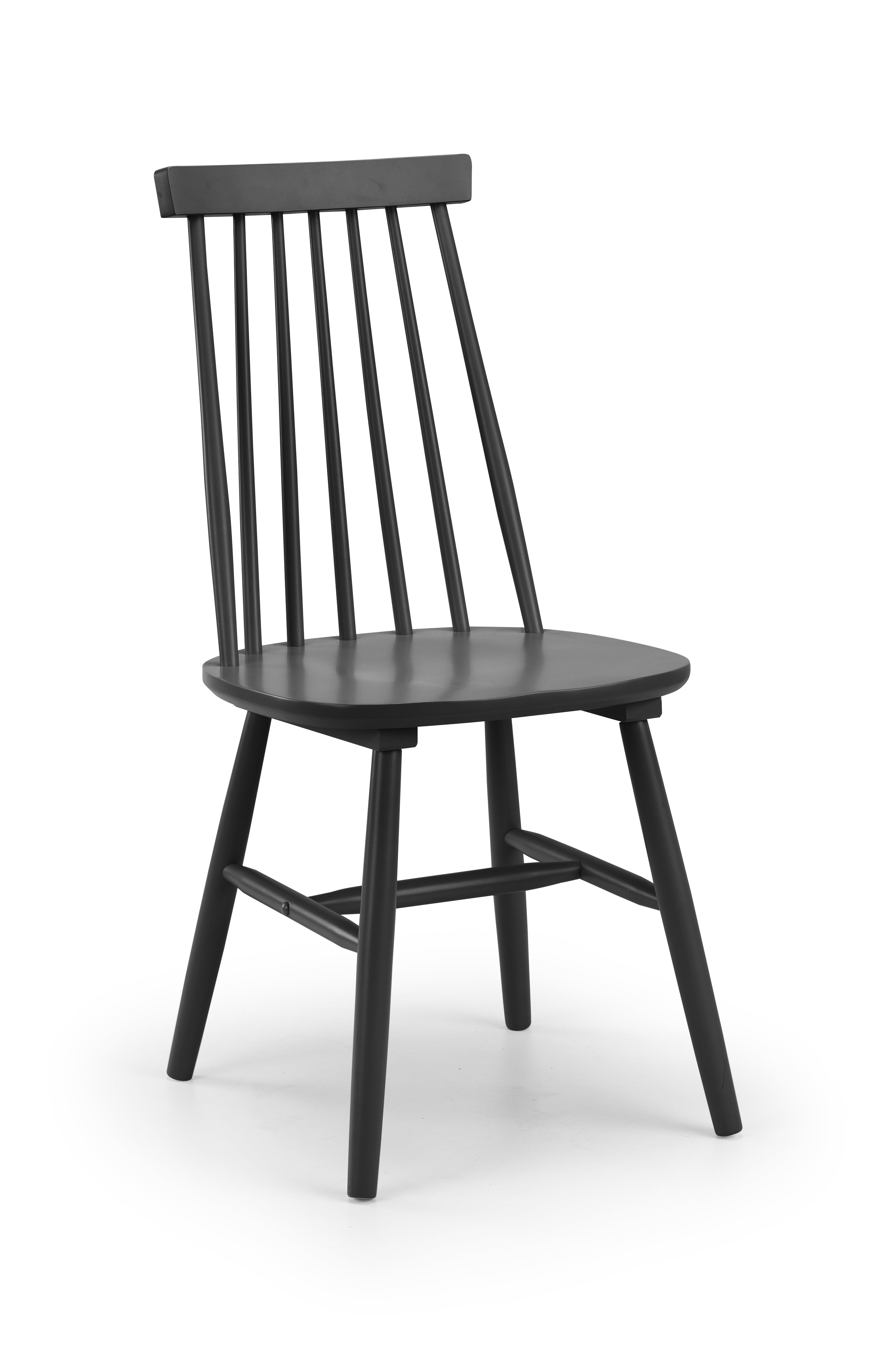 Alassio Spindle Back Dining Chairs - Black (Set of 2) – Julian Bowen, view 3