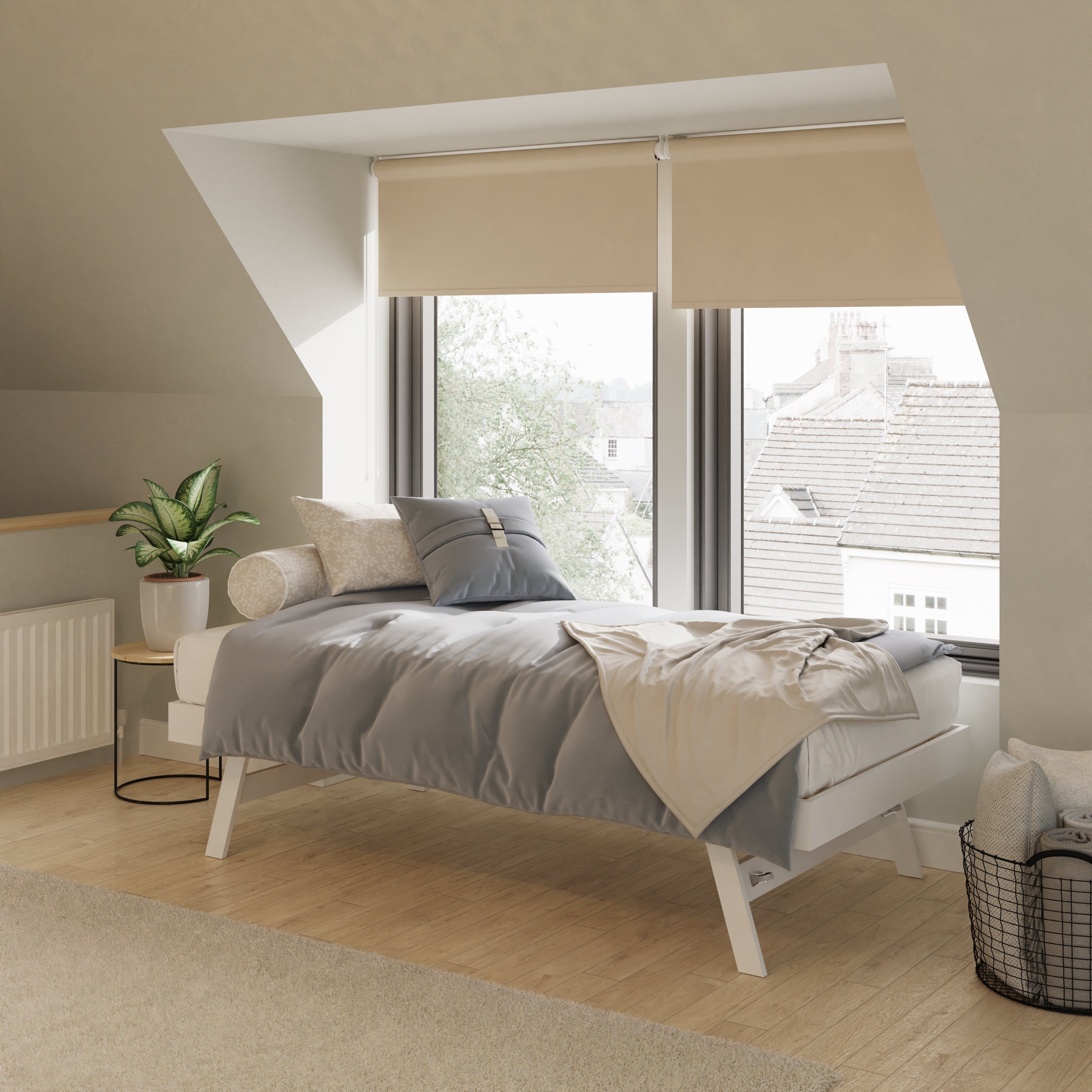 Madrid Wooden Trundle Only White – GFW, view 2