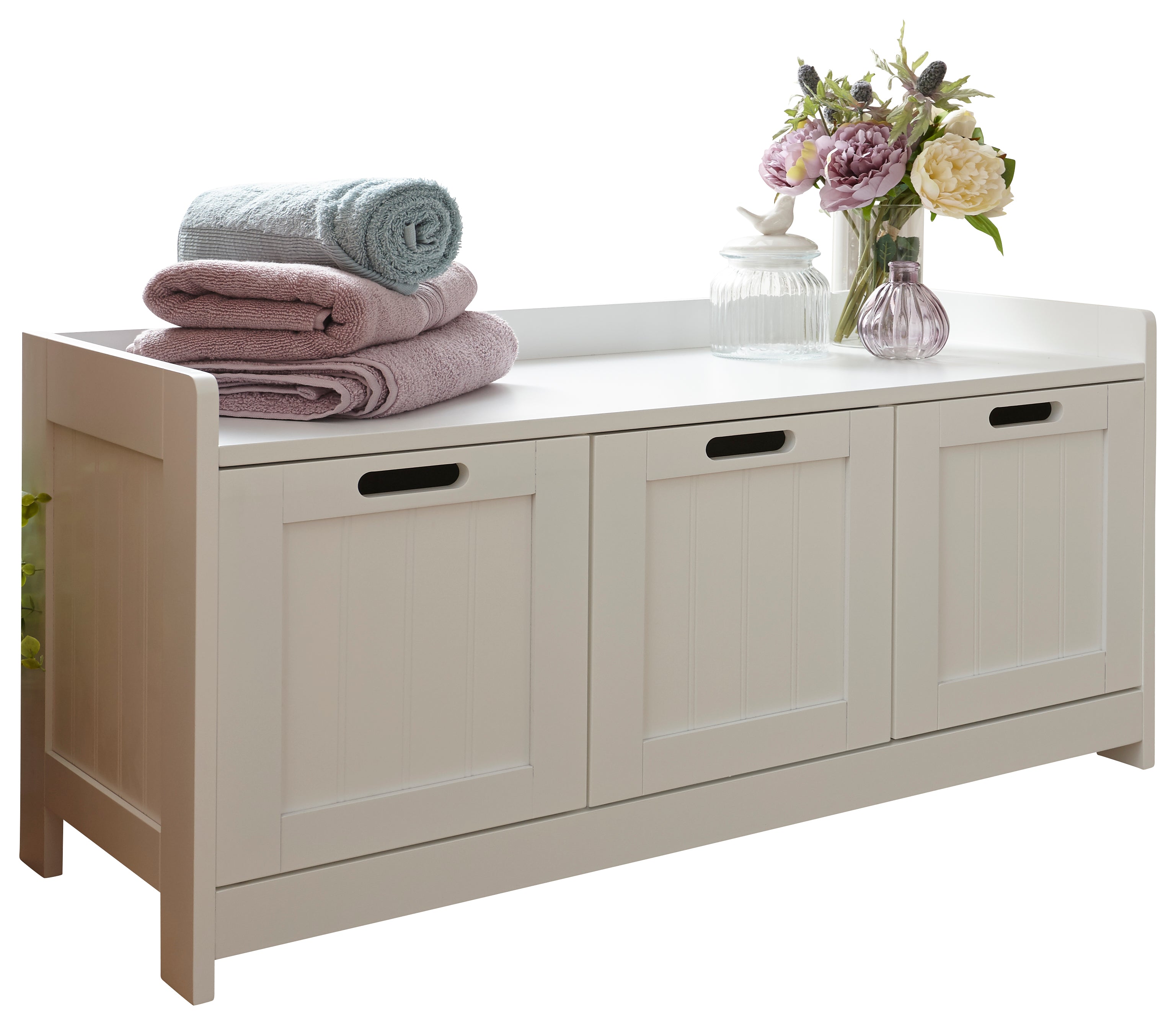 Colonial 3 Door Storage Unit – White