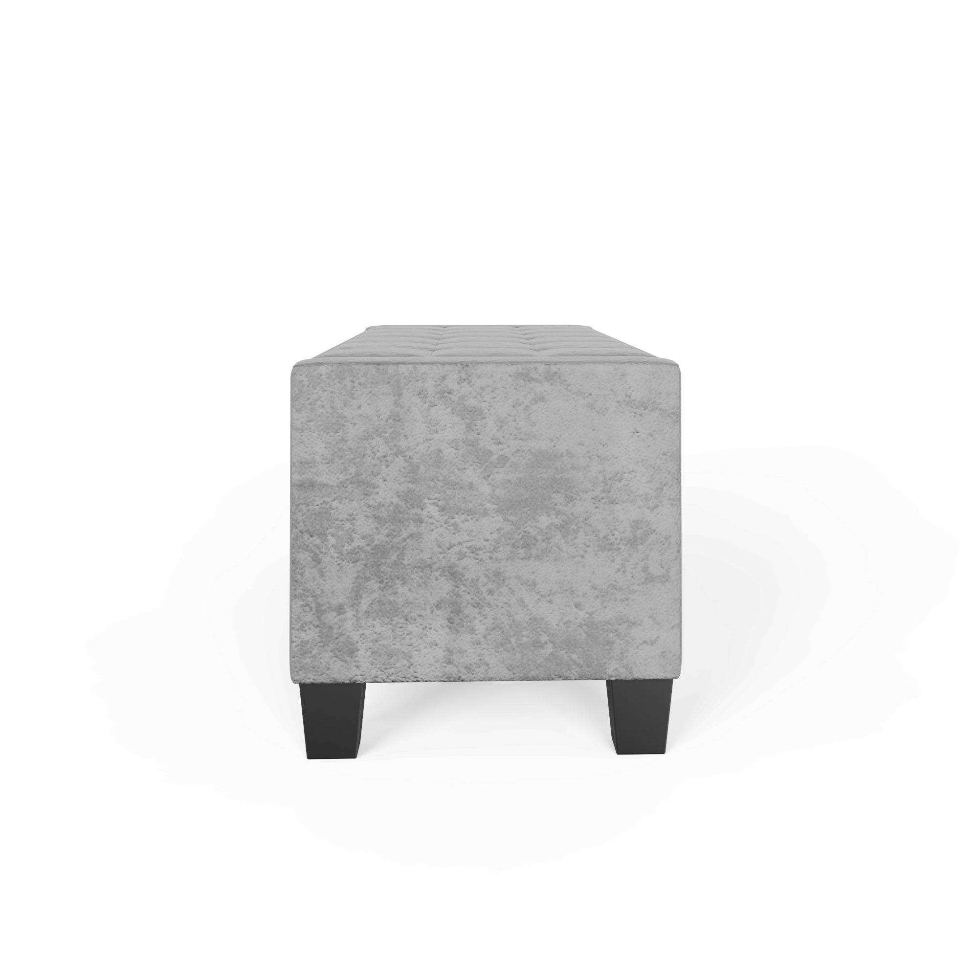 Verona Ottoman Bench Grey Crushed Velvet – GFW, view 8