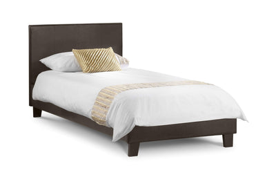 Julian Bowen Leather Bed Cosmo Bed - Faux Leather - Brown Faux Leather