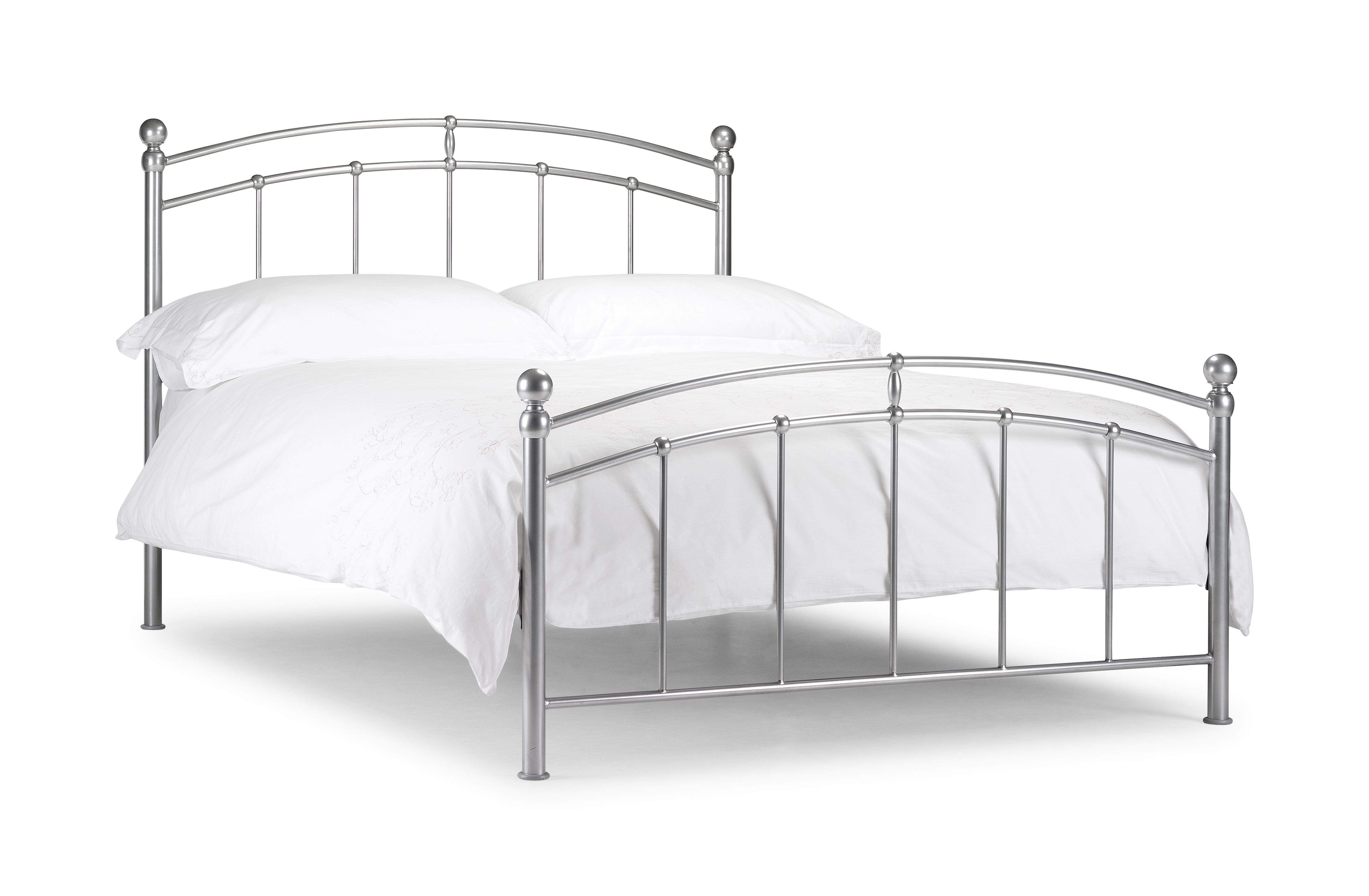 Julian Bowen Metal Bed Chatsworth Bed - Metal Beds - Bright Aluminium