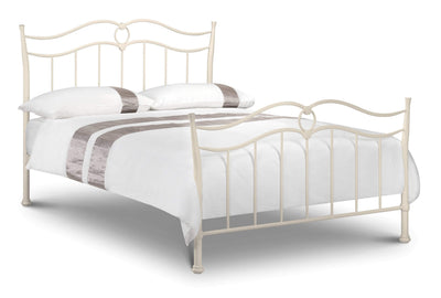 Julian Bowen Metal Bed Katrina Bed - Metal Beds - Stone White