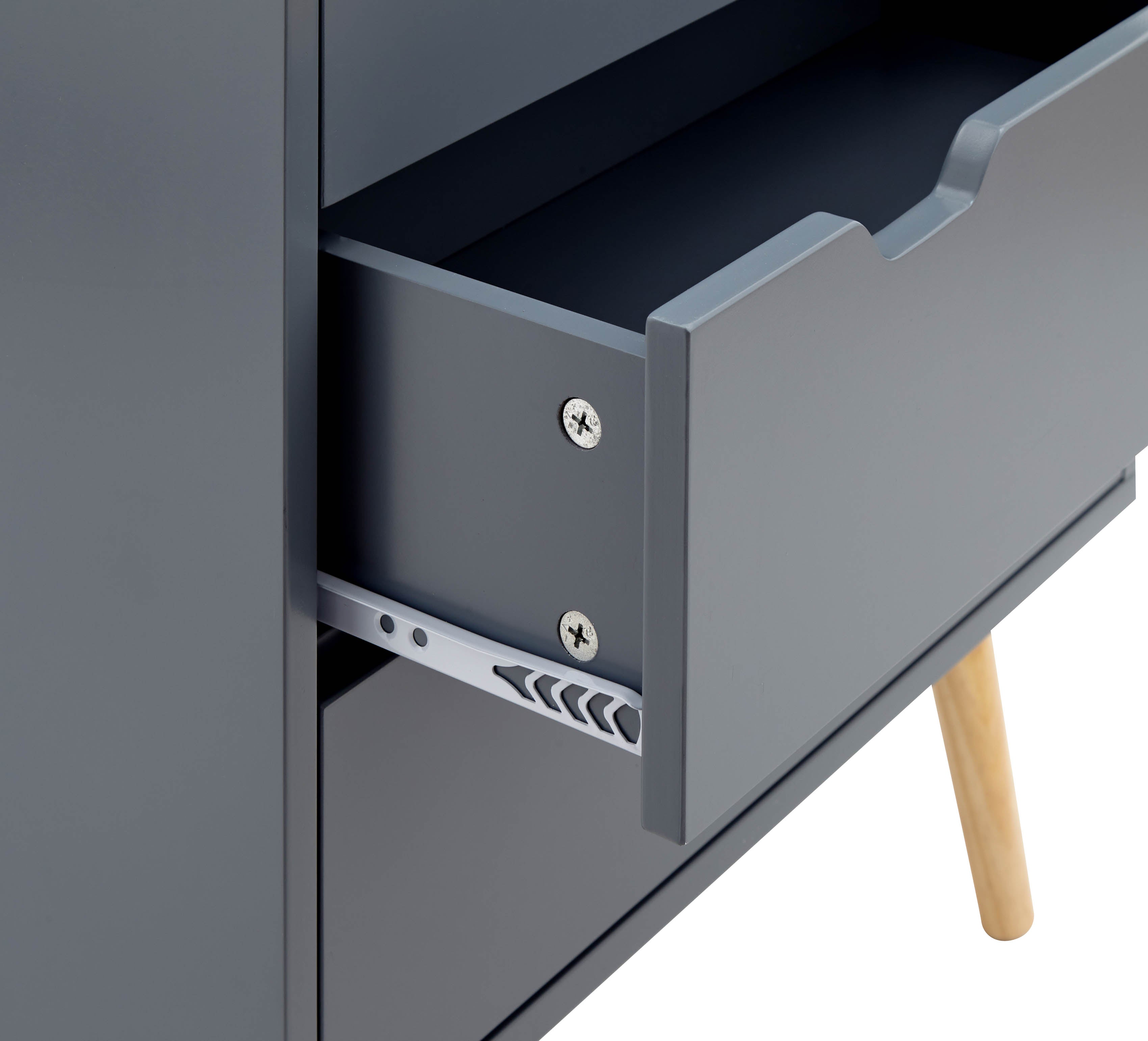 Nyborg 2+2 Drawer Chest – Dark Grey