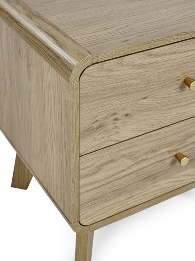 Ingrid 2 Drawer Bedside Oak – Julian Bowen, view 9