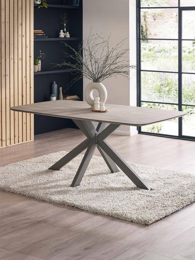 Noah Taupe Rectangular Dining Table – Julian Bowen, view 2