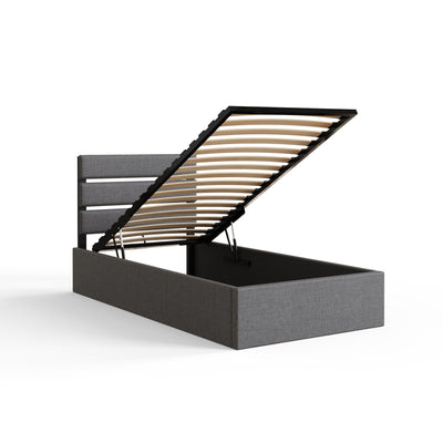 Hudson 90cm End Lift Ottoman Bed – Grey