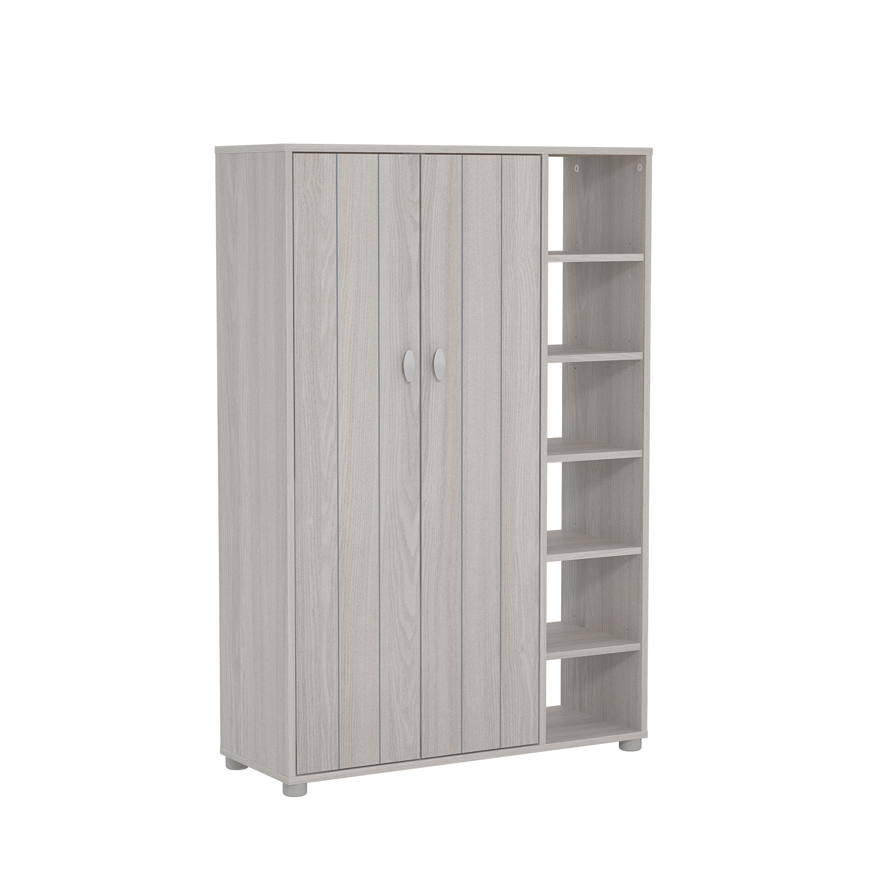 Bideford Tall Shoe Cabinet Warm Grey Oak – GFW