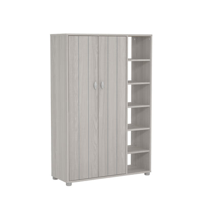 Bideford Tall Shoe Cabinet Warm Grey Oak – GFW