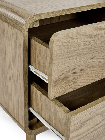 Ingrid 2 Drawer Bedside Oak – Julian Bowen, view 11
