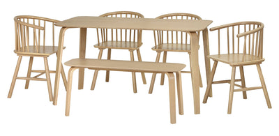Kaito Oak Curved Leg Bench – Julian Bowen, view 11