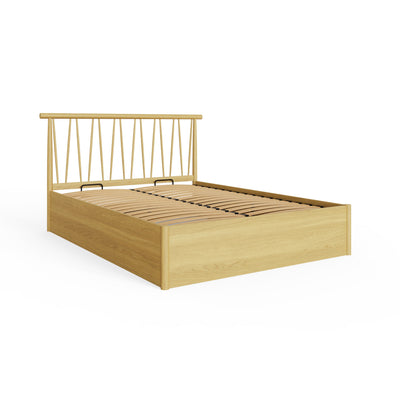 Fusum Spindle Ottoman Bed - Oak – GFW