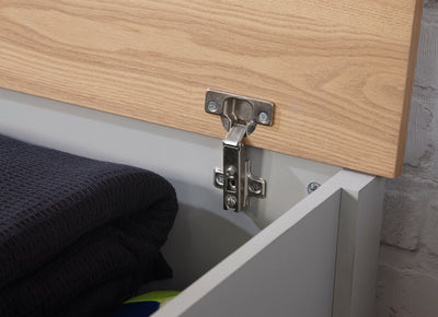 Lancaster Ottoman Storage Grey – GFW, view 5
