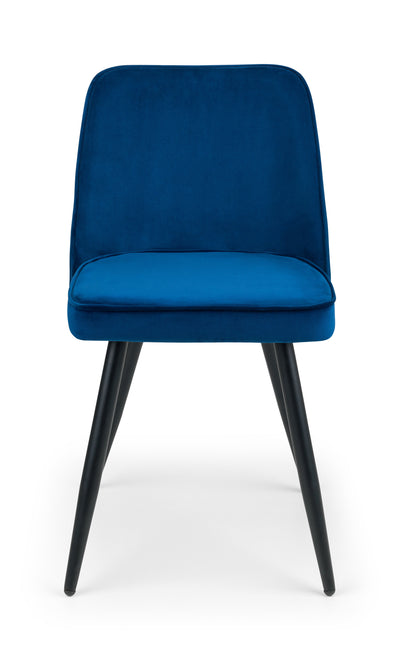 Burgess Dining Chairs - Blue (Set of 2) – Julian Bowen, view 4