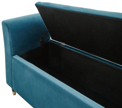 Genoa Window Seat Teal Fabric – GFW, view 16