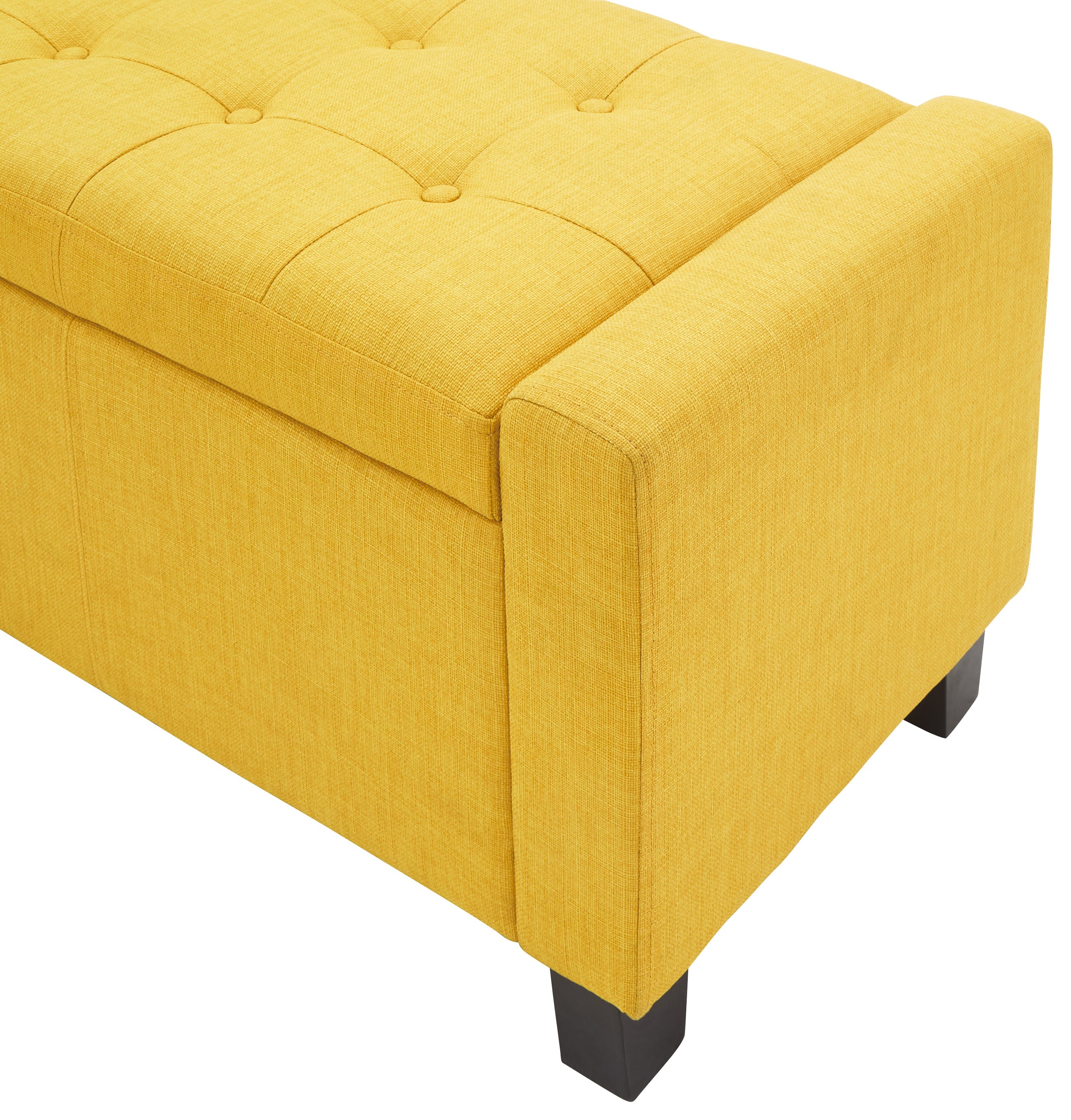 Verona Ottoman Bench Mustard Fabric – GFW, view 9