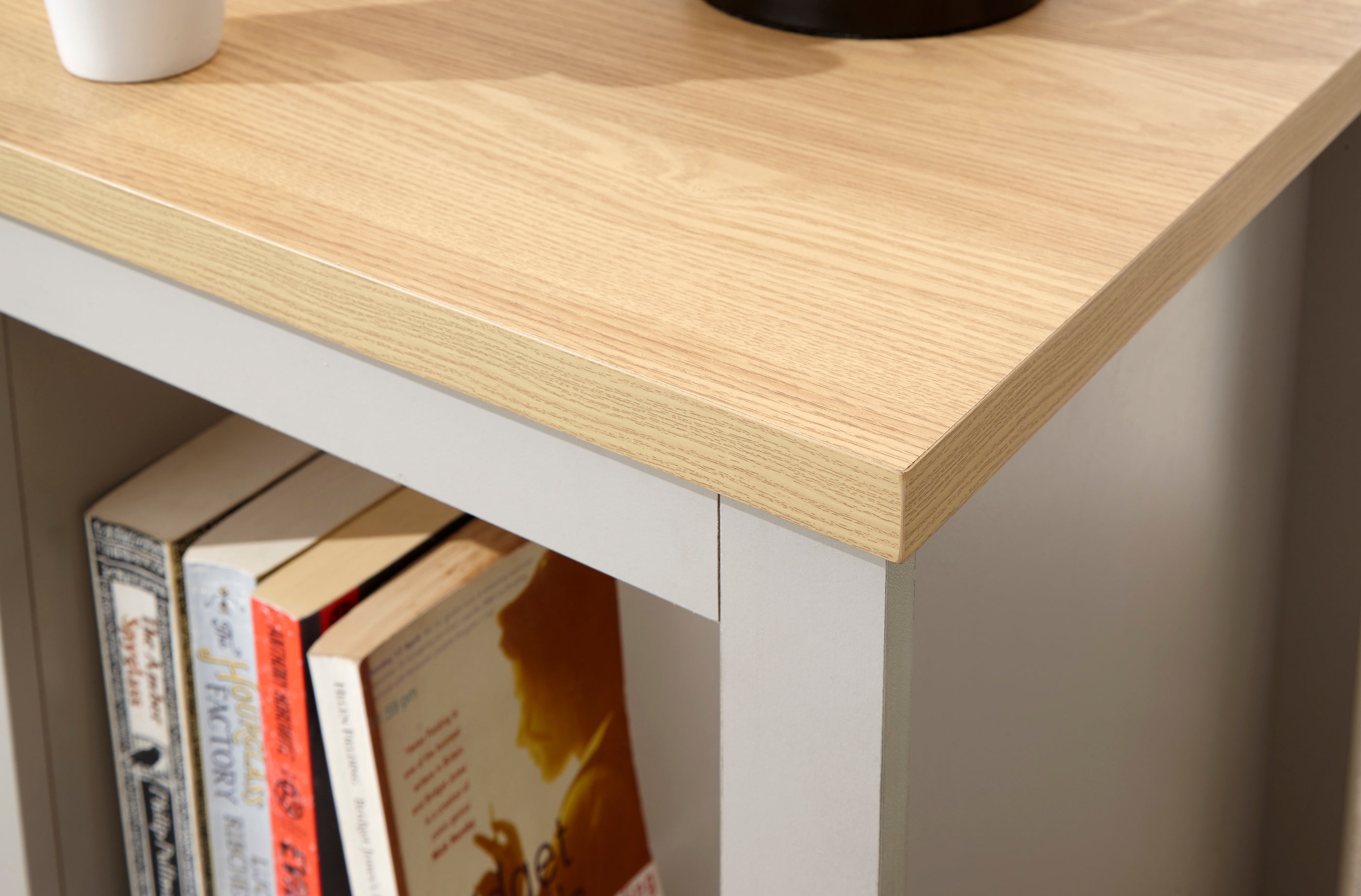 Lancaster Side Table With Shelf Grey – GFW, view 4