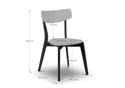 Casa Dining Chairs Grey/Black (Set of 2) – Julian Bowen, view 4
