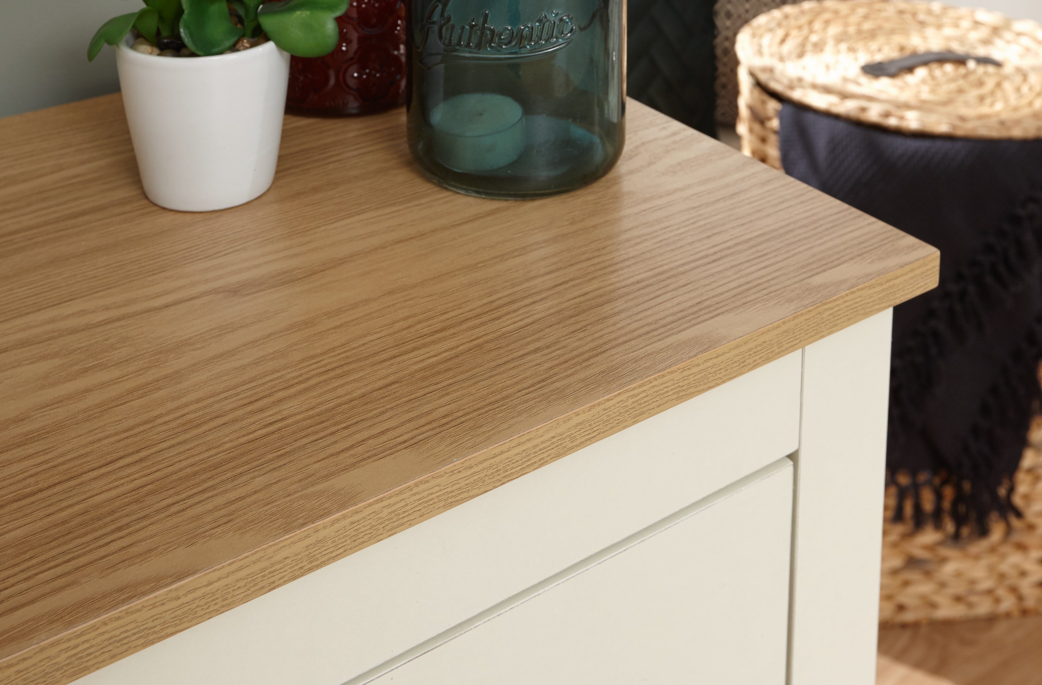Lancaster 2+2 Drawer Chest Cream – GFW, view 7