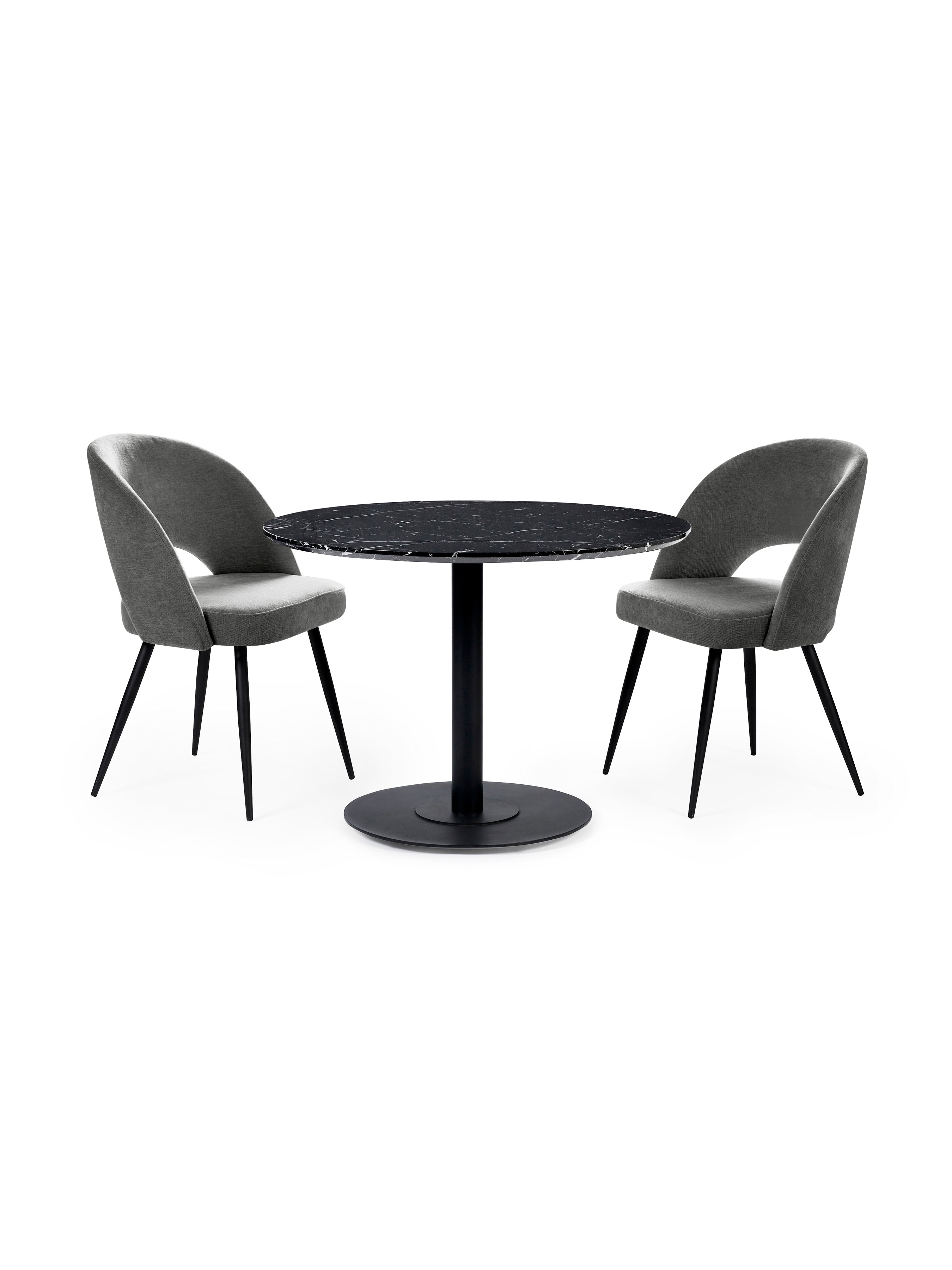 Luca 80cm Round Dining Table Black – Julian Bowen, view 11