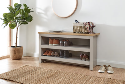 Lancaster Simple Shoe Bench Grey – GFW, view 2