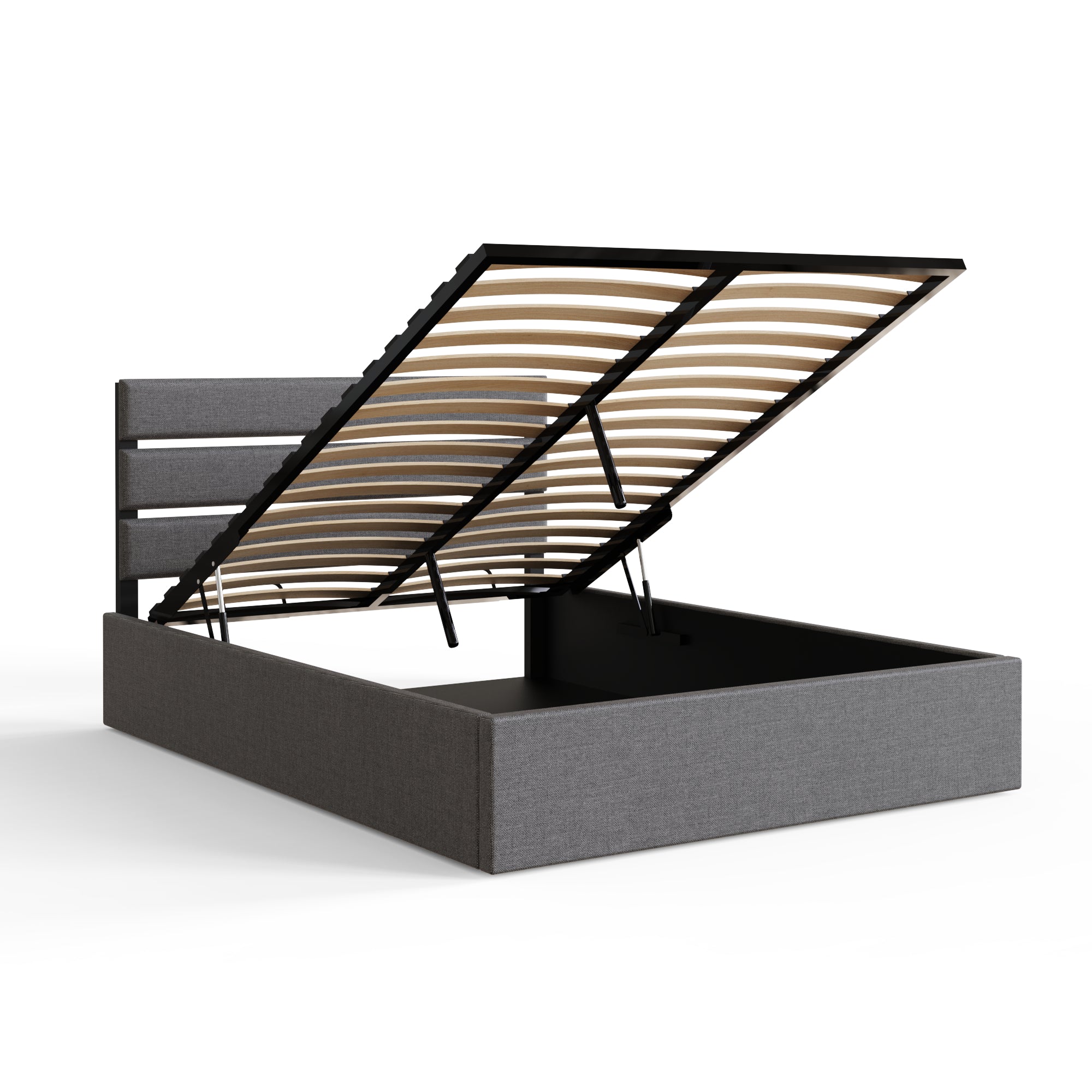 Hudson 135cm End Lift Ottoman Bed – Grey