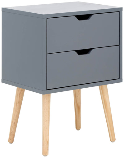 Nyborg Pair Of 2 Drawer Bedsides – Dark Grey