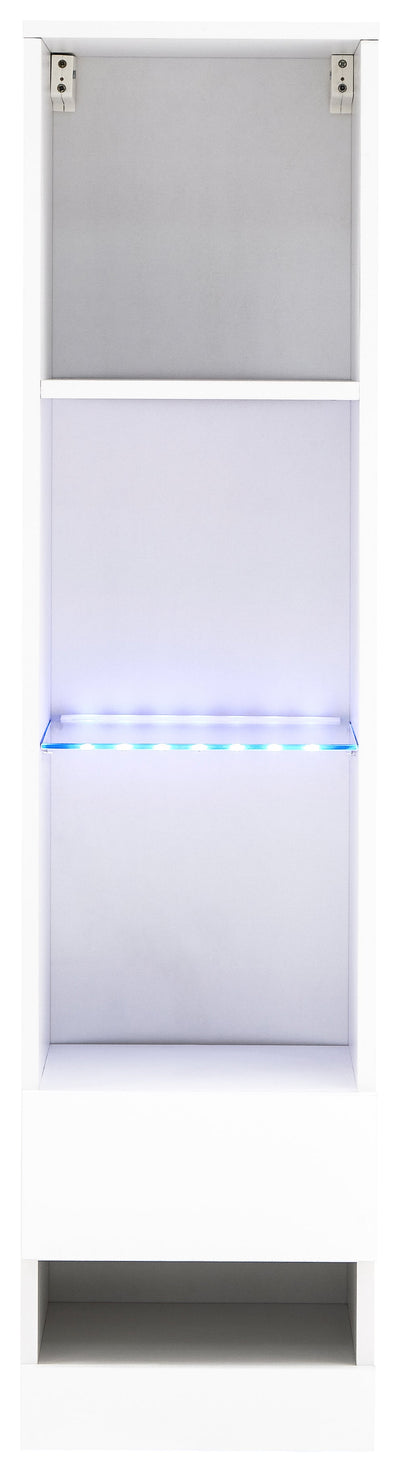 Galicia Tall Shelf Unit With Led White – GFW