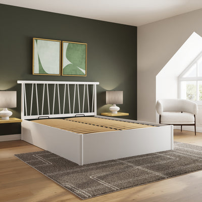Fusum Spindle Ottoman Bed - White – GFW, view 19