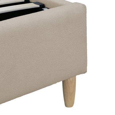 Florence Boucle Ottoman Bed Natural Stone – GFW, view 21
