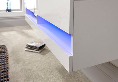 Galicia 120Cm Wall TV Unit With Led White – GFW, view 4