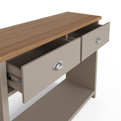 Lancaster Console Hall Table – Grey & Oak