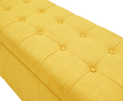 Verona Ottoman Bench Mustard Fabric – GFW