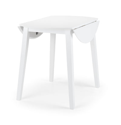 Coast White Dropleaf Table and 4 White Coast Chairs