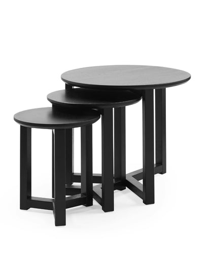 Nidri Black Nest Of 3 Tables – Julian Bowen, view 2
