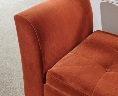 Genoa Window Seat Russet Fabric – GFW, view 5