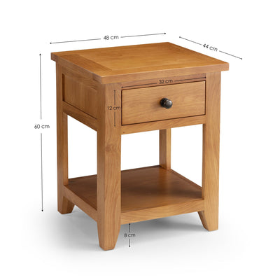 Astoria 1 Drawer Lamp Table – Julian Bowen, view 5