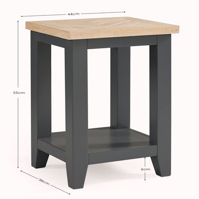 Bordeaux Lamp Table Dark Grey – Julian Bowen, view 6