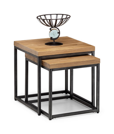 Brooklyn Oak Nesting Lamp Tables – Julian Bowen, view 2