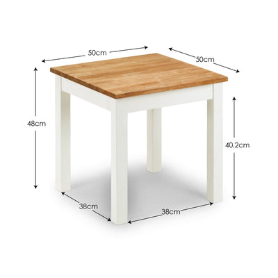 Coxmoor Lamp Table - Ivory & Oak – Julian Bowen, view 3