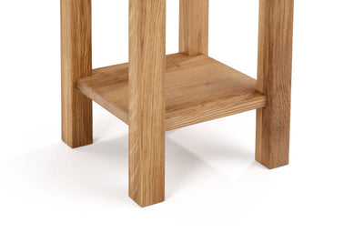 Julian Bowen Lamp Table Coxmoor Tall Narrow Side Table - Oak Bed Kings