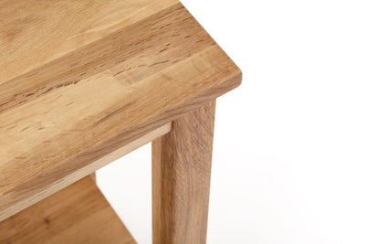 Julian Bowen Lamp Table Coxmoor Tall Narrow Side Table - Oak Bed Kings