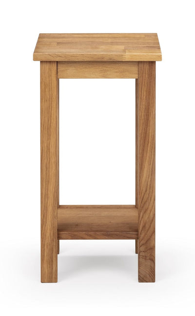 Julian Bowen Lamp Table Coxmoor Tall Narrow Side Table - Oak Bed Kings