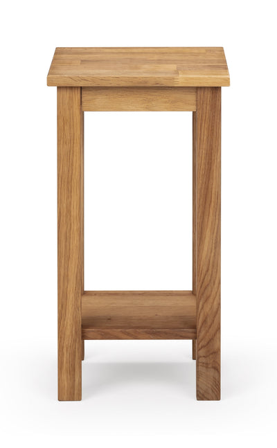 Julian Bowen Lamp Table Coxmoor Tall Narrow Side Table - Oak Bed Kings
