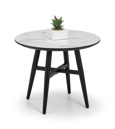 Firenze Marble Effect Lamp Table – Julian Bowen, view 2