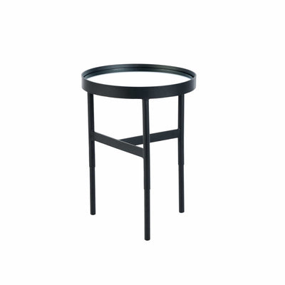 Franki Mirror Glass Lamp Table – Julian Bowen, view 2