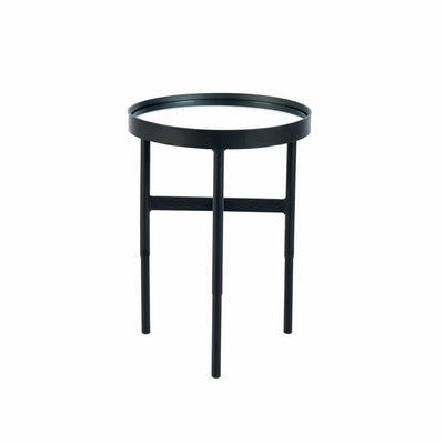 Franki Mirror Glass Lamp Table – Julian Bowen, view 4